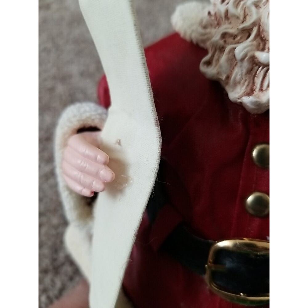 San Francisco Music Box Co Santa Claus Coming to Town Figurine Decor~ Bag & List - Picture 9 of 10